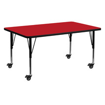 24x60 REC Red Activity Table XU-A2460-REC-RED-H-P-CAS-GG - $251.95