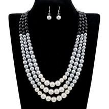 New Arrivals Exaggerated Stranded Beaded s Necklace and Earrings Jewelry Sets St - £18.86 GBP