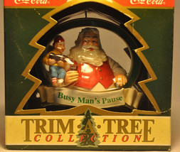 Enesco: Busy Man&#39;s Pause - Coca-Cola Trim-A-Tree Collection - Holiday Ornament - £15.84 GBP