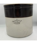 Antique Robinson Ransbottom Stoneware Brown And Tan &quot;CROWN&quot; 3 Gallon Crock - $126.23