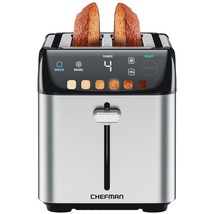 Chefman Smart Touch 2 Slice Digital Toaster, 6 Shade Settings, Stainless... - £66.33 GBP