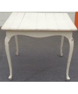 Beautiful Solid Wood Kitchen Table – Whitewashed Design – Queen Anne Sty... - $197.99