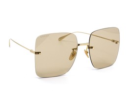 New Gucci GG1147S 003 Gold Light Brown Lens Authentic Sunglasses - £207.04 GBP