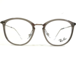 Ray-Ban Eyeglasses Frames RB7140 8125 Clear Gray Silver Round Full Rim 5... - £77.39 GBP
