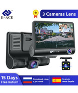 E-ACE Car DVR 3 Cameras Lens 4.0 Inch Camera Dual Lens Rearview Dash Cam... - $849.38 MXN
