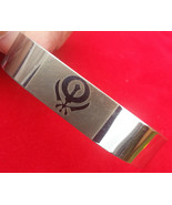 Unisex stainless steel laser engraved khanda clip on sikh kara - adjusta... - £7.97 GBP
