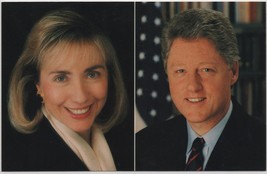 Vintage Postcard President Bill Clinton And Hilary Clinton 1996 Re-election - £5.87 GBP