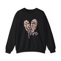 Leopard Heart Love Sweatshirt Retro Animal Print - £33.56 GBP+