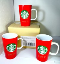 Starbucks 3 Serveware mug  12 oz Ceramic Red Cup MIT 2017 In Brand Box W... - £338.67 GBP