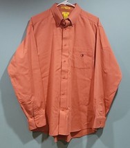 Vtg Duck Head Button Down Shirt Logo on Pocket Mens Sz Large Coral Long ... - $17.75