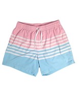 Chubbies Shorts Mens Large Pink Blue Lined Classic Swim Trunk Pool Beach... - £23.36 GBP