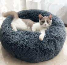 Dog And Cat Bed, Round Plush Cat Litter Kennel For Pet, Comfortable Pet Bed - £46.66 GBP