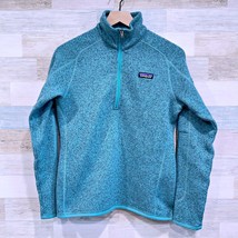 Patagonia Better Sweater Fleece Jacket Green 1/4 Zip Pocket Hiking Womens Medium - £62.63 GBP
