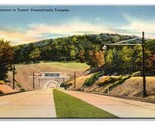 Entrance to Tunnel Pennsylvania Turnpike Bedford PA UNP Linen Postcard Z1 - £2.32 GBP