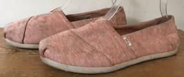 Toms Pink Heather Fabric Slip On Comfort Shoes 7.5 Womens - £14.91 GBP