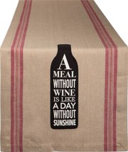 1 Table Runner (14&quot;x72&quot;) A Meal Without Wine Is Like A Day Without Sunshine, Dii - £14.23 GBP