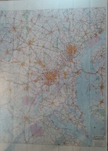 Washington DC 50 Mile Radius Laminated Wall Map (A) - £37.28 GBP