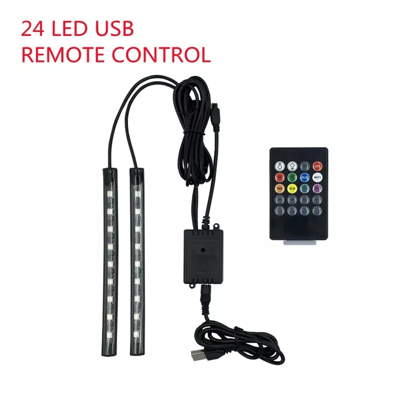  strip ambient lamp with usb wireless control automotive interior decoration lights car thumb200