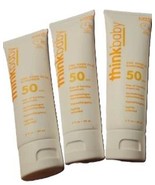 Lot of 3 Thinkbaby SPF 50+ Baby Mineral Sunscreen – Safe, Natural Sunblo... - $31.94 CAD