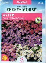 GIB Aster Crego Mixed Colors Flower Seeds Ferry Morse  - £7.07 GBP