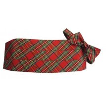 Red Stewart Christmas Tartan Plaid Cummerbund and Bow Tie - $93.10