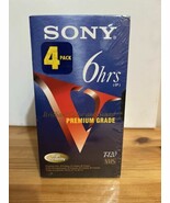 Sony T-120 6 Hour 4-Pack Premium Blank VHS Video Cassette Tapes Factory ... - $377.05 MXN