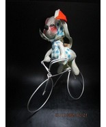 1990s ANNALEE MOBILITY MOUSE  DOLL IN A BICYCLE 9&quot; ^^ - $547.21 MXN