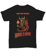 Fear The Festive Krampus is Coming Horror Folklore T Shirt - Unisex Tee - £15.82 GBP+