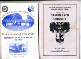 The West Point Cadet Glee Club 2003 Programs &amp; Ground Zero Certificate 2002 - $43.67