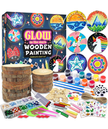 Kids Wooden Painting Kit-Glow in the Dark-Arts &amp; Crafts Gifts for Boys G... - €37,40 EUR