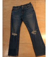LUCKY BRAND 410 ATHLETIC SLIM BLUE DENIM JEANS STRETCH DISTRESSED 30X30 ... - €25,57 EUR