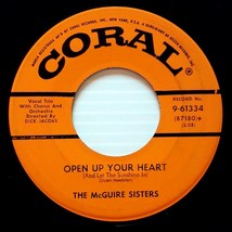 The McGuire Sisters - Open Up Your Heart... / Melody of Love [7&quot; 45 rpm Single] - £3.62 GBP