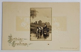 Birthday Greeting John Winsch 1913 N Collins to Blasdell NY Postcard T8 - £3.09 GBP