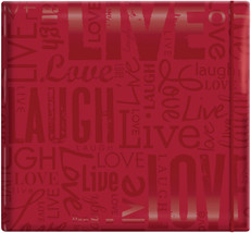 MBI Gloss Post Bound Album 12&quot;X12&quot;-Live, Love &amp; Laugh - Red - $23.37