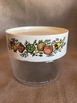 Vintage 1970s Pyrex Spice of Life Canister Jar With Lid 4.75&quot;x 3.75” Sto... - $13.50