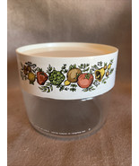 Vintage 1970s Pyrex Spice of Life Canister Jar With Lid 4.75&quot;x 3.75” Sto... - £10.66 GBP