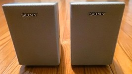 Sony SS-MSP1 Mini Surround Speakers Silver Set Clean Working Pair - $33.90