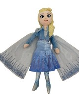 Princess Elsa Plush PLASTIC EYES Disney Ty Sparkle Frozen 16&quot; Stuffed Doll Toy - £9.56 GBP