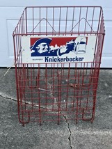 Ruppert Knickerbocker Red Wire Beer Store Display Rack White Blue Toast Graphic - £152.54 GBP