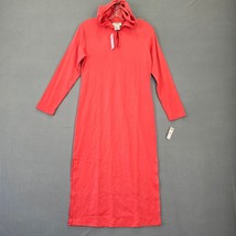 Talbots Pajama Nightgown Women Size M Petite Orange Loungewear Hooded 3/4 Sleeve - $28.80