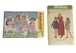 2 Vintage Pattern Busybodies 3789 Size 1-2-3 &amp; Simplicity 5386 Size 7  - £11.02 GBP