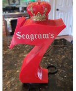 Vintage SEAGRAMS 7 WHISKEY REGISTER BOTTLE TOPPER 8.5&quot; LIGHTED SIGN WORKS - $2,838.33 MXN