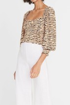 Faithfull The Brand Willow Smocked Crepe Blouse Wyldie ( 4/S ) - £93.39 GBP