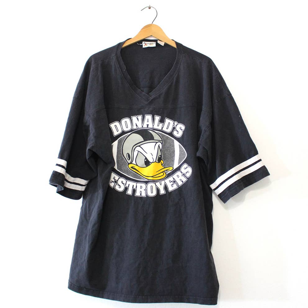Primary image for Vintage Walt Disney Donald's Destroyers Football T Shirt XXL 2X