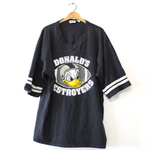 Vintage Walt Disney Donald&#39;s Destroyers Football T Shirt XXL 2X - £59.36 GBP