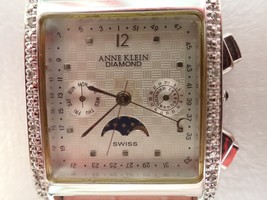 ANNE KLEIN DIAMOND 12/7502-3 Swiss Quartz Square Tank Women&#39;s Wristwatch - $84.15