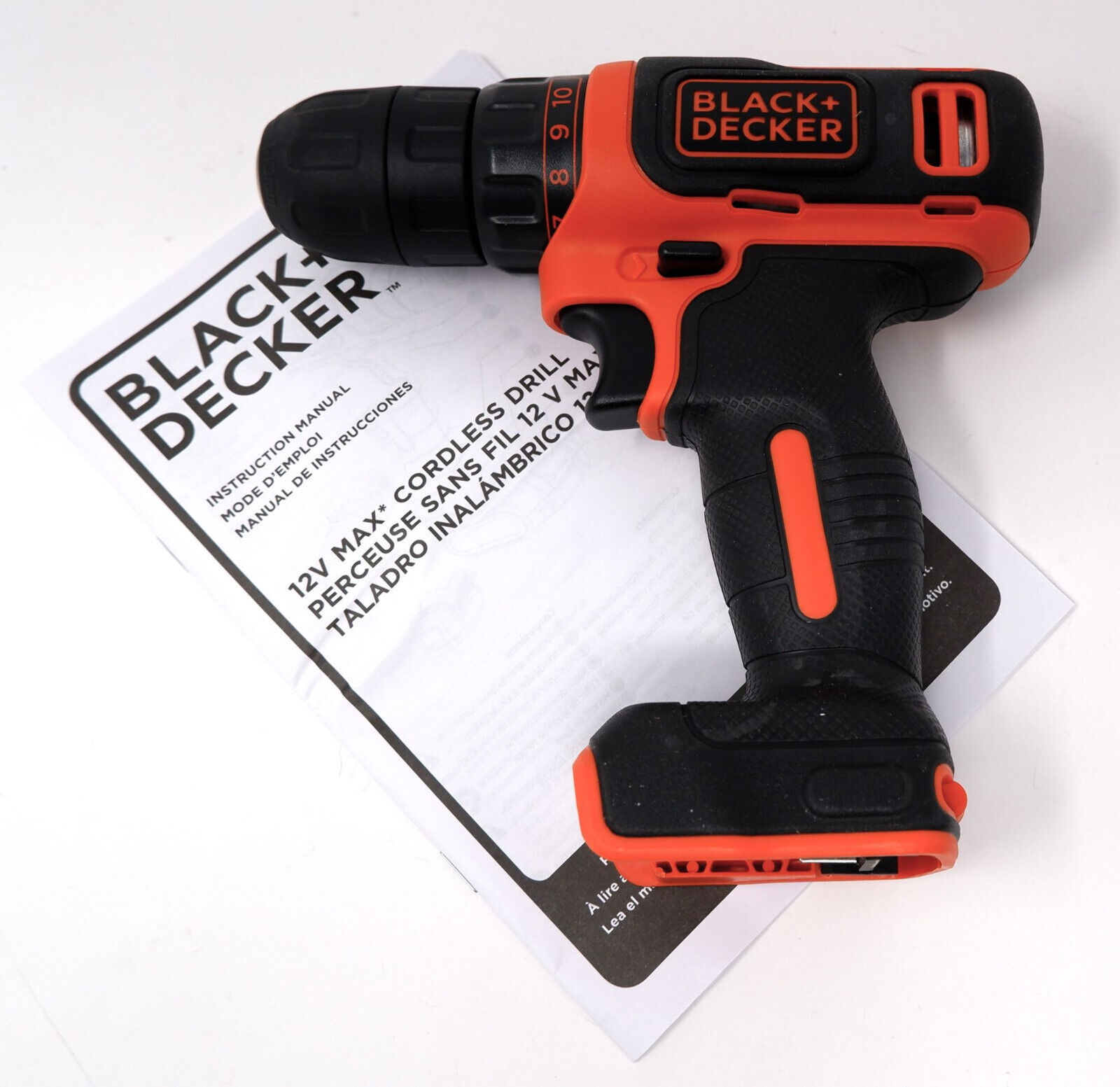 BLACK AND DECKER BDCDD12 3/8" 12V LITHIUM ION CORDLESS DRILL DRIVER (BARE) - NEW - £23.34 GBP
