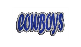 Cowboys Football Embroidered Applique Iron On Patch 4&quot; x 2&quot; Sports Pop W... - $8.87