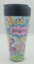Starbucks Bahamas 16 OZ Plastic Insulated Tumbler Thermoserve Flamingo USA Made - £29.11 GBP