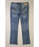 Silver Suki Mid Slim Boot Cut Jeans Womens 29x30 Actual Dark Blue Super Stretch  - $21.09